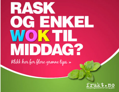 Reklam for Wok fra frukt.no